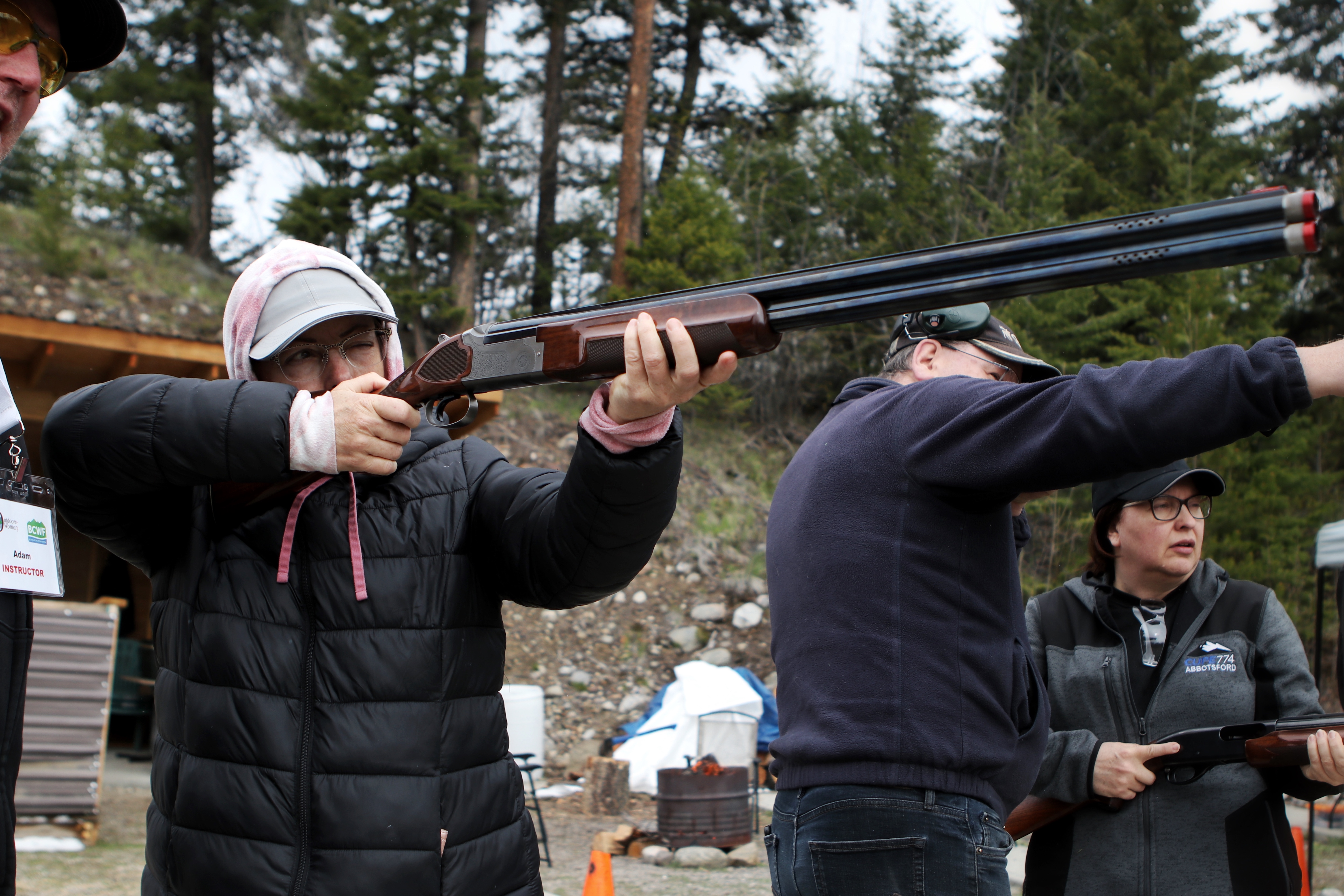 Bonnie Donozan participates in a trap shooting workshop at the Oceola Shooting Range in Kelowna, B.C., for the 2022 Conservation and Outdoor Recreation Education (CORE) program on May 14, 2022. (Photo by Aaron Hemens for the Globe and Mail)